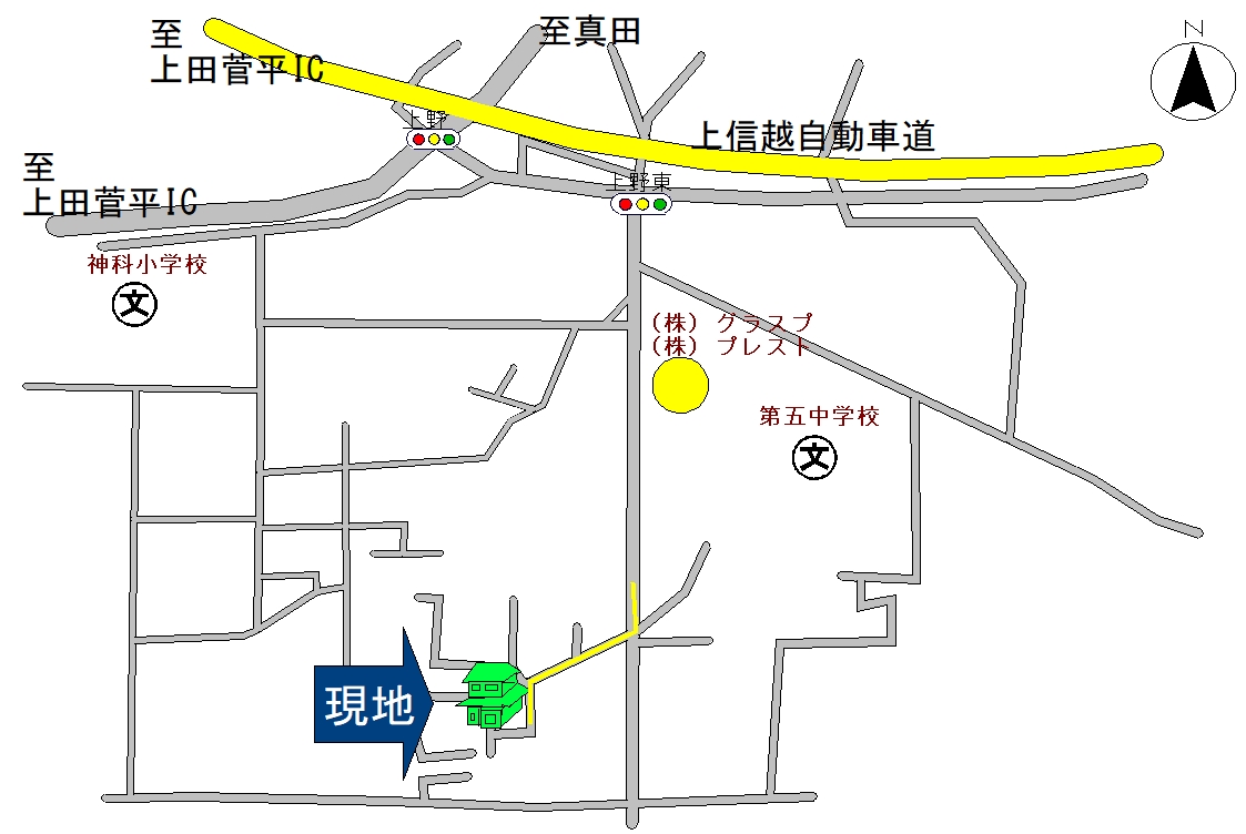 上田市上野65-7 中古戸建の案内図