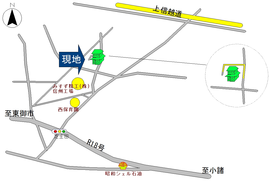 小諸市滋野甲728-8ほか 中古戸建の案内図