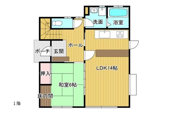 上田市秋和 中古戸建 4LDK・1,480万円 の間取り図