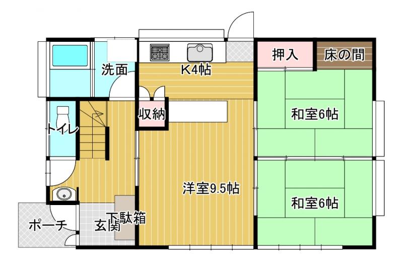 上田市神畑 中古戸建 4LDK・480万円 の間取り図